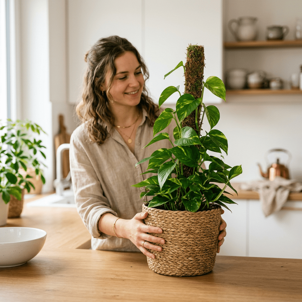 Efeutute am Moosstab | Epipremnum Aureum - Blume Ideal