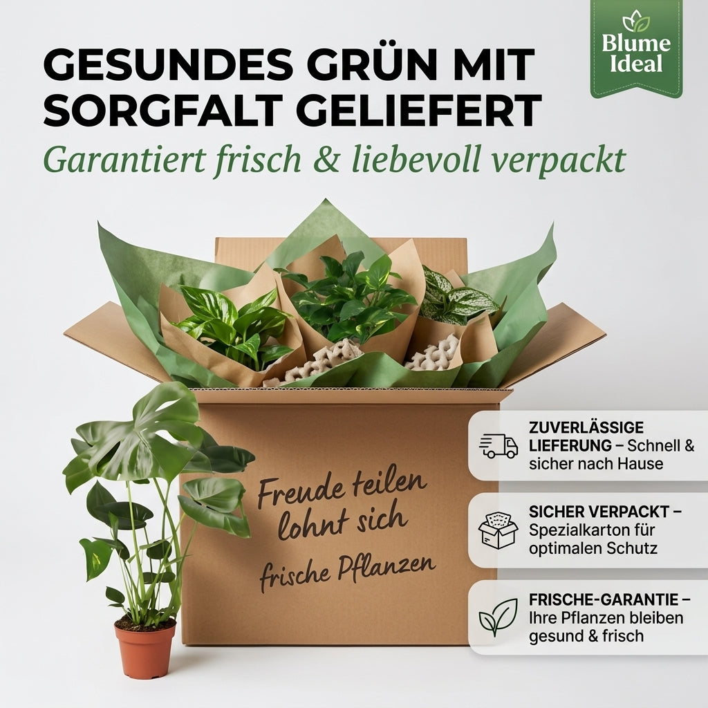 “EasyCare” Pflanzenset + 5x Seegraskorb | 5er-Set | ca. 30-60 cm | Ø 12-15 cm Topf