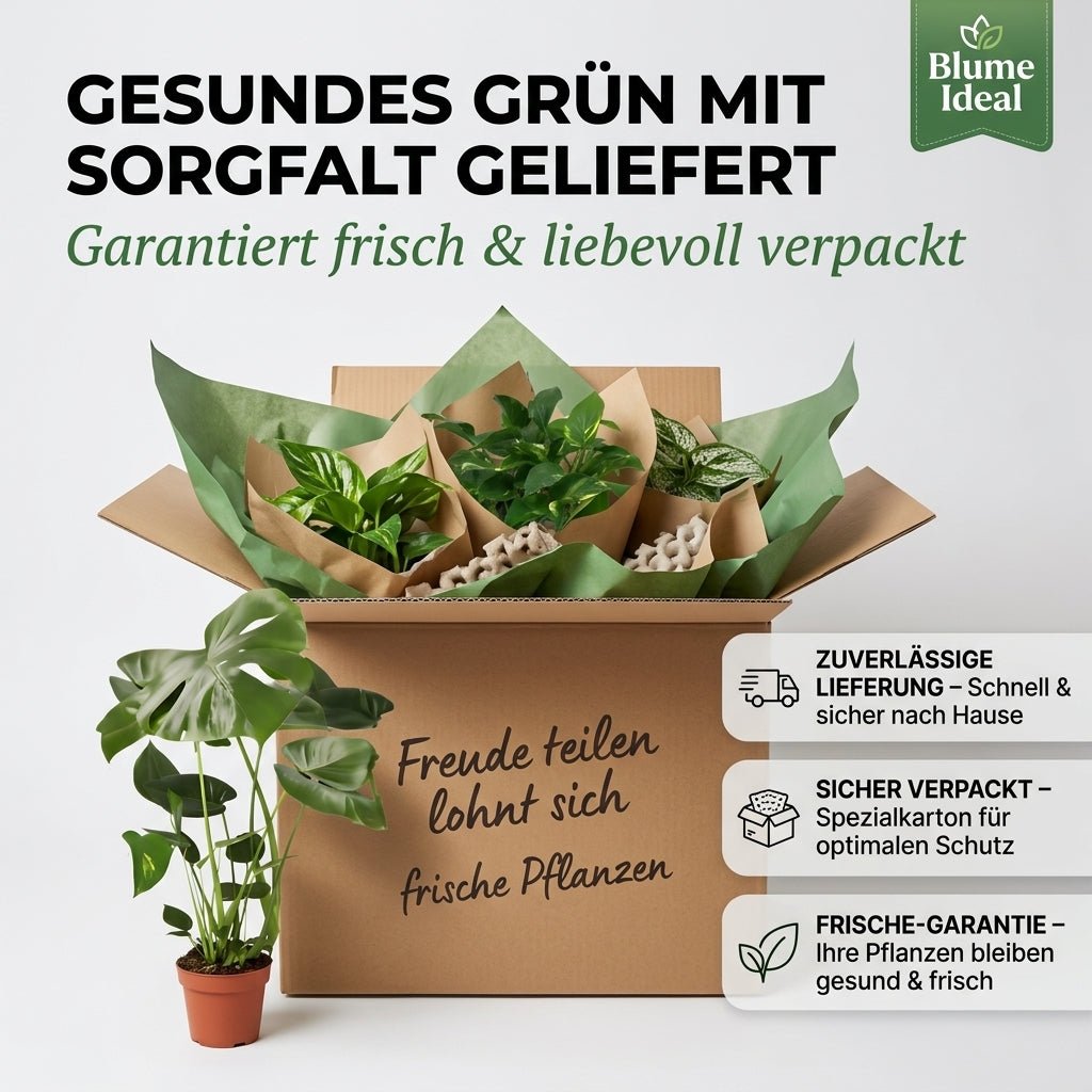 “EasyCare” Pflanzenset + Zinktopf | 6er - Set | ca. 30 - 60 cm | Ø 12 - 15 cm Topf - Blume Ideal