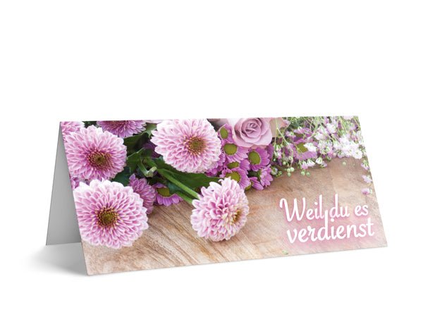 Hochzeit Grusskarte - Blume Ideal
